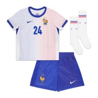 Camisa de Futebol França Ibrahima Konate #24 Equipamento Secundário Infantil Europeu 2024 Manga Curta (+ Calças curtas)